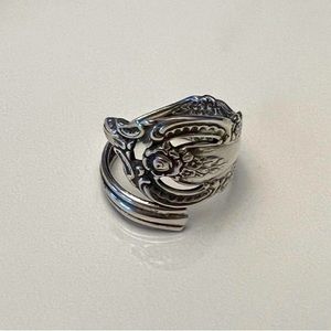 Vintage Silver flatware Oneida spoon ring size 7